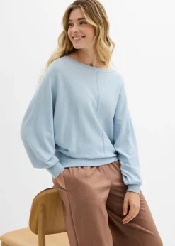 bonprix bonprix Jersey con mangas murciélago azul pálido Sale
