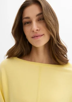 bonprix bonprix Jersey con mangas murciélago Amarillo claro New