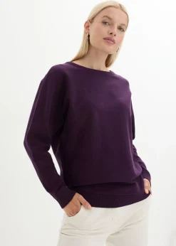 bonprix bonprix Jersey con mangas murciélago Lila oscuro Best