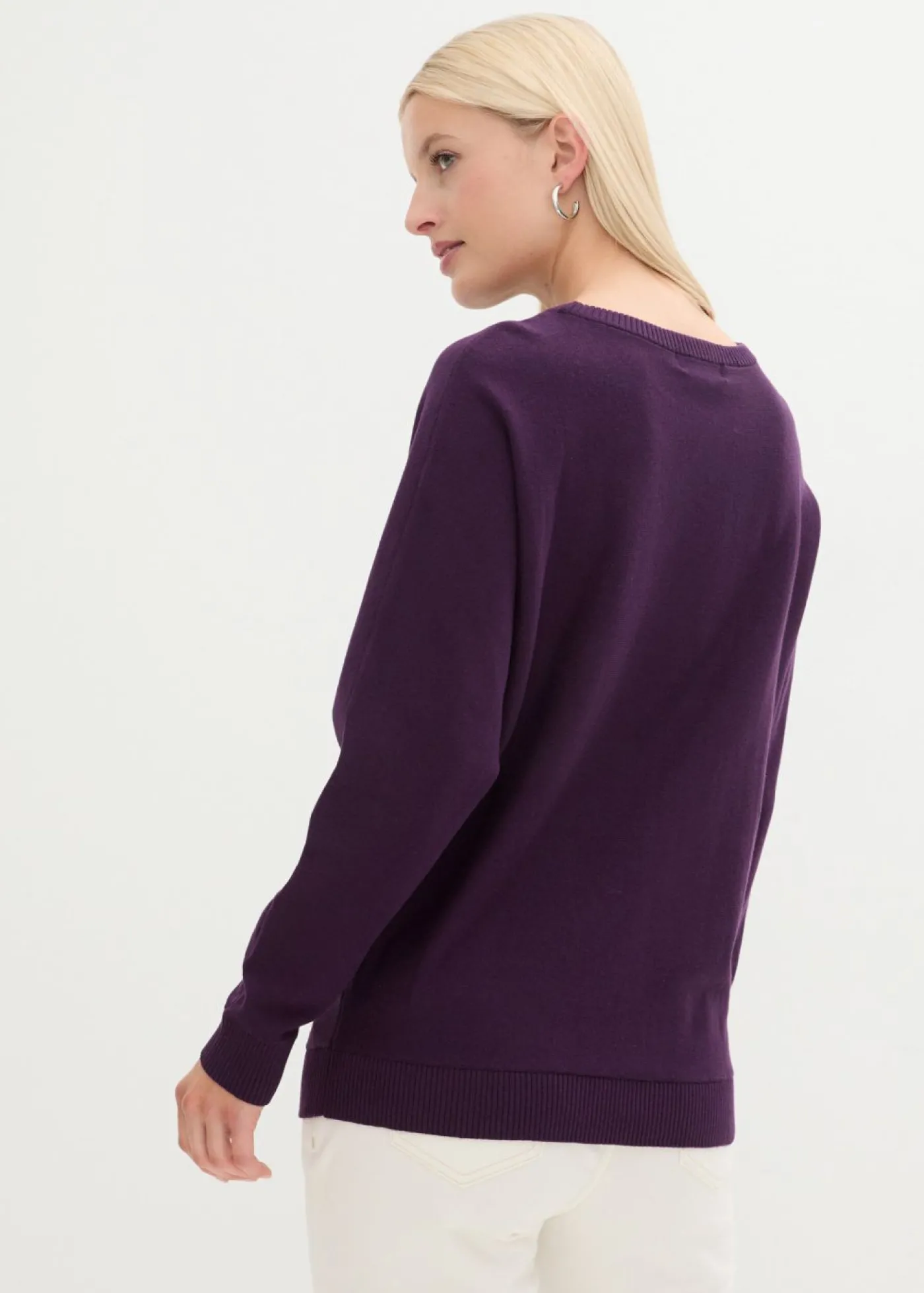 bonprix bonprix Jersey con mangas murciélago Lila oscuro Best