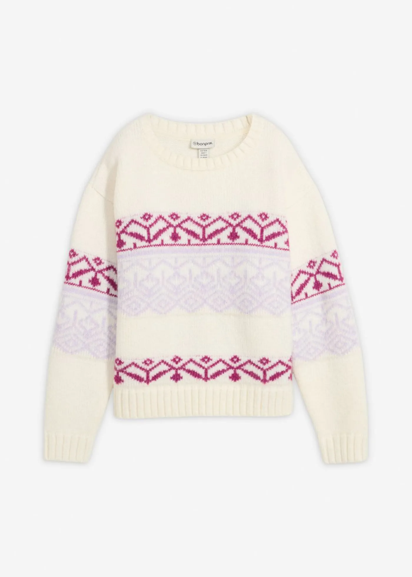 bonprix bonprix Jersey con patrón nórdico blanco perla Best