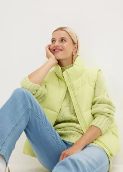 bonprix bonprix Jersey con patrón trenzado Verde menta