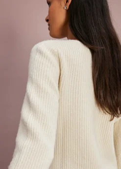 bonprix bonprix Jersey cruzado Beige natural Outlet