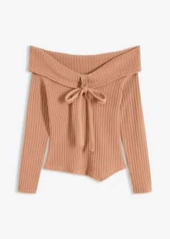 bonprix bonprix Jersey de canalé sorbete de chocolate Outlet