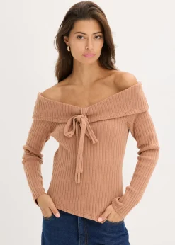 bonprix bonprix Jersey de canalé sorbete de chocolate Outlet