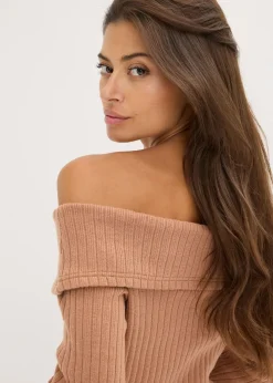 bonprix bonprix Jersey de canalé sorbete de chocolate Outlet