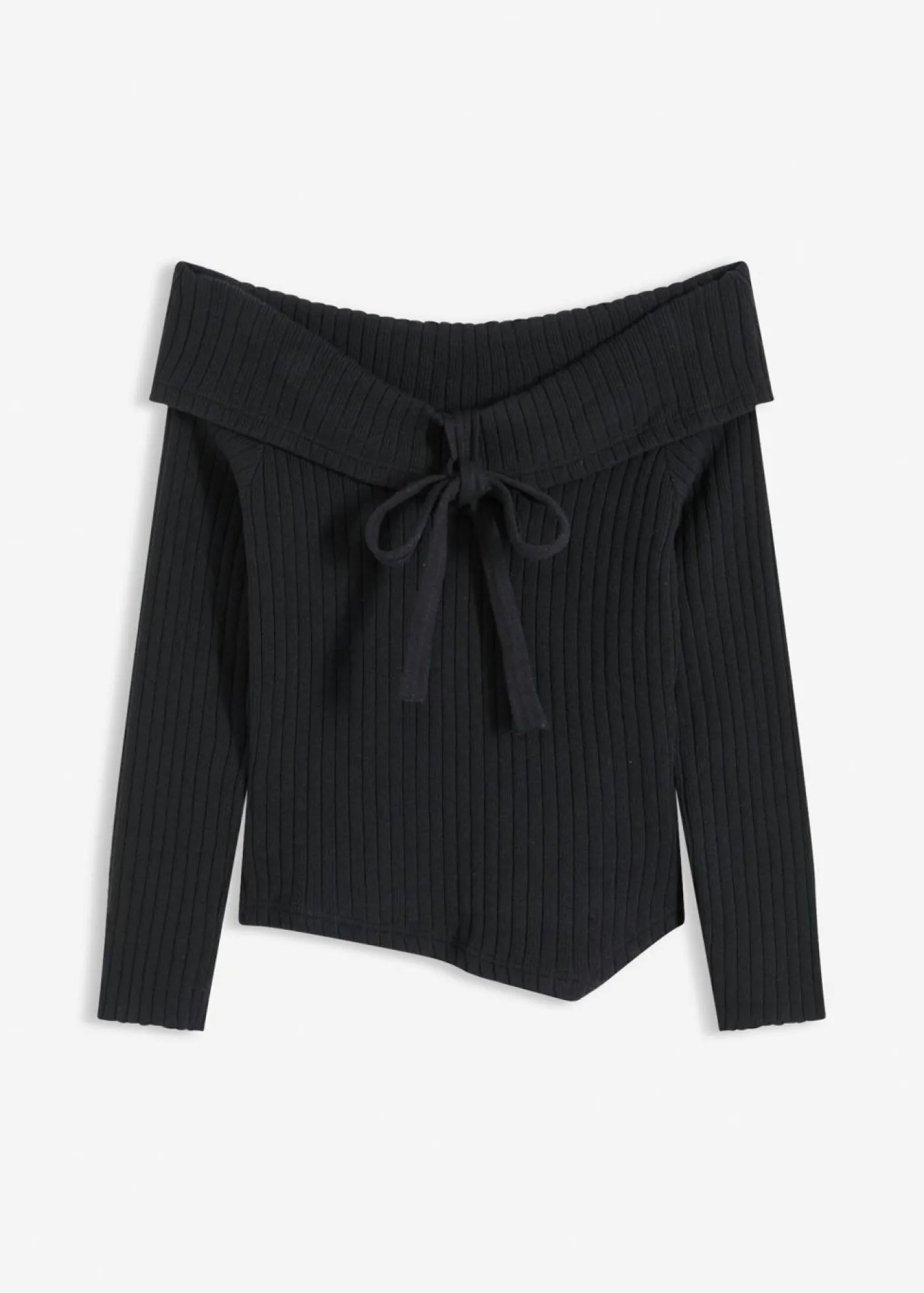 bonprix bonprix Jersey de canalé Negro Online