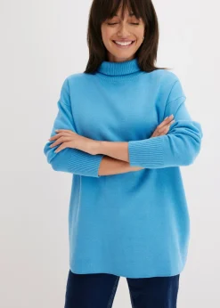 bonprix bonprix Jersey de canalé de algodón puro azul brillante Online