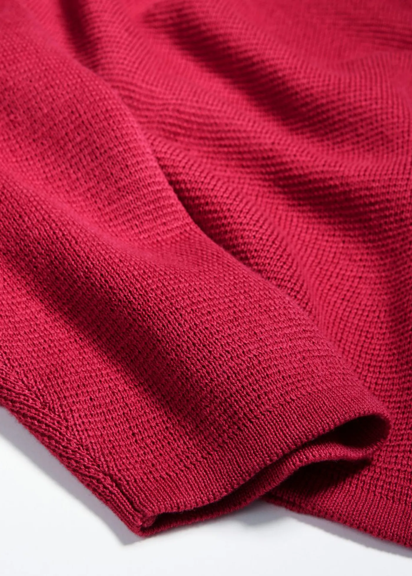 bonprix bonprix Jersey de canalé Milano con cuello redondo Rosa/baya Online