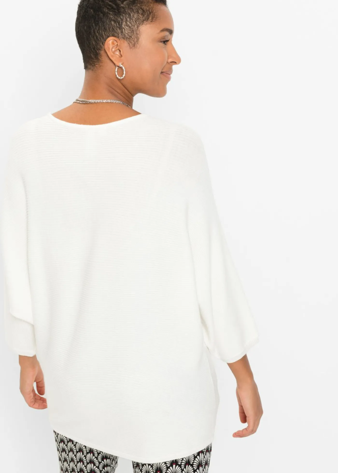 bonprix bonprix Jersey de canalé oversize de mezcla de viscosa crema suave Best