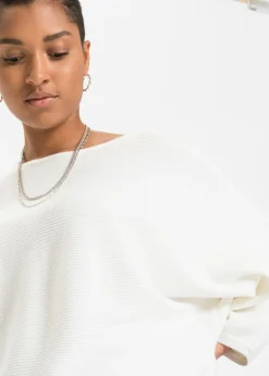 bonprix bonprix Jersey de canalé oversize de mezcla de viscosa crema suave Best