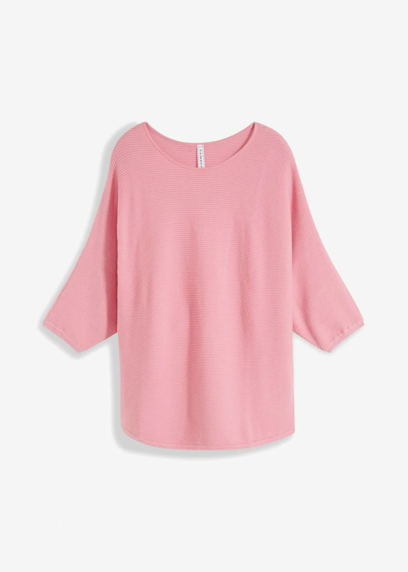 bonprix bonprix Jersey de canalé oversize de mezcla de viscosa Rosa Hot