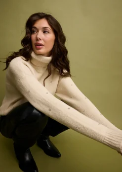 bonprix bonprix Jersey de cuello alto Beige