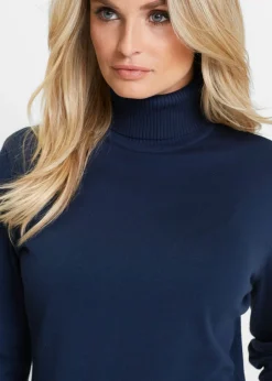 bonprix bonprix Jersey de cuello alto Azul marino Hot