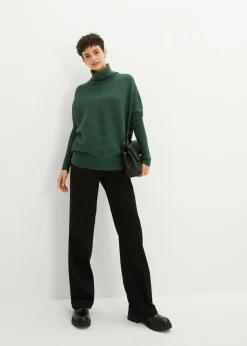 bonprix bonprix Jersey de cuello alto Verde oscuro Clearance