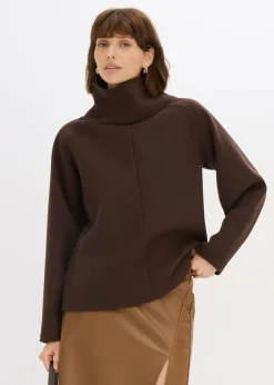 bonprix bonprix Jersey de cuello alto Marrón oscuro Clearance