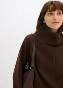 bonprix bonprix Jersey de cuello alto Marrón oscuro Clearance