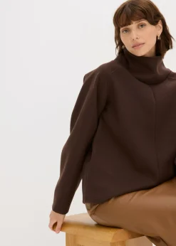 bonprix bonprix Jersey de cuello alto Marrón oscuro Clearance