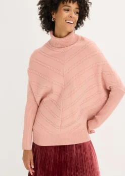 bonprix bonprix Jersey de cuello alto Rosa vintage Discount