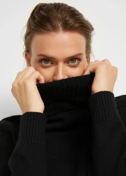 bonprix bonprix Jersey de cuello alto Negro Online