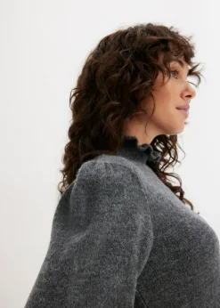 bonprix bonprix Jersey de cuello alto Gris jaspeado Hot