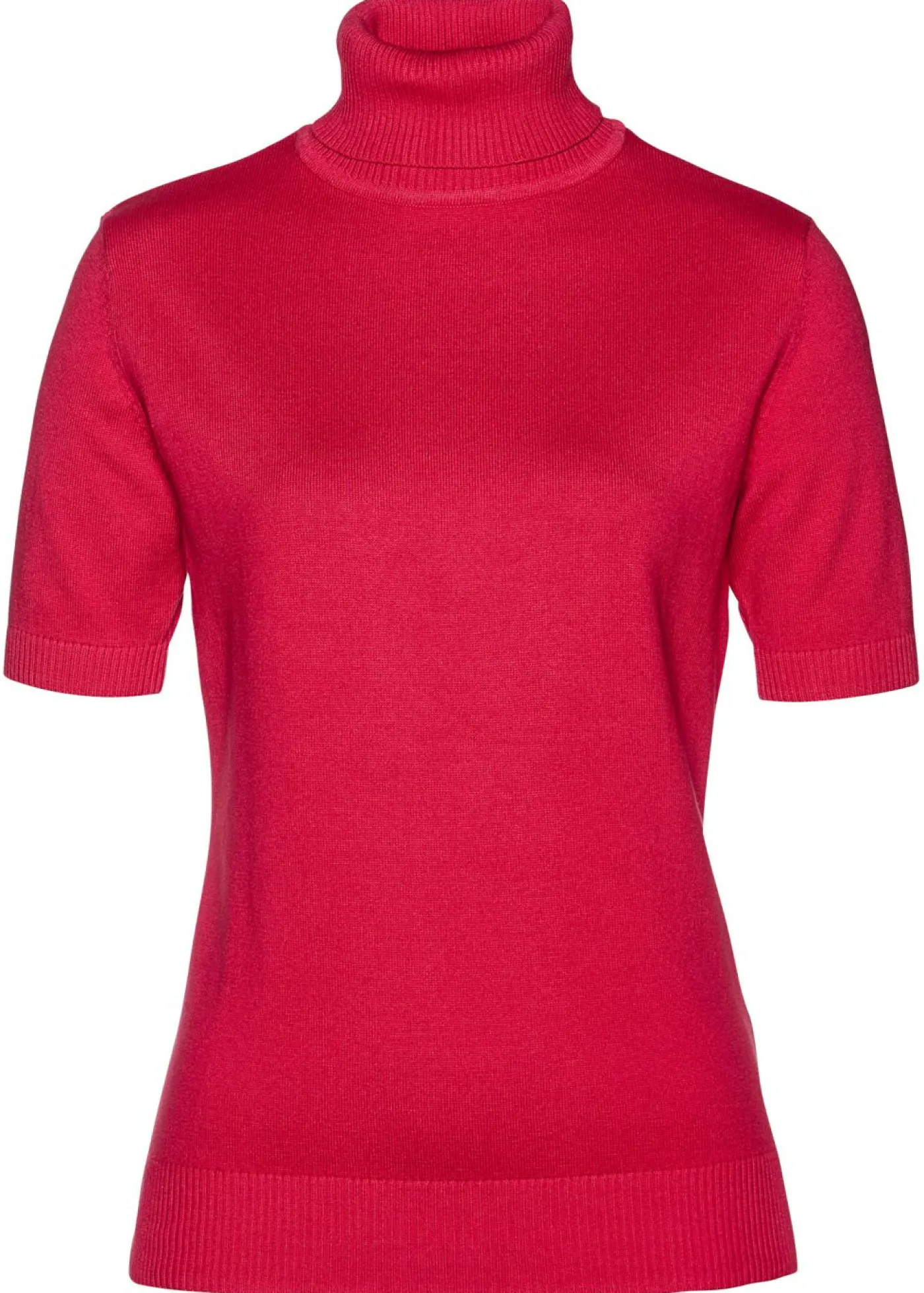 bonprix bonprix Jersey de cuello alto y manga corta Granate Online