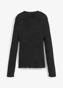 bonprix bonprix Jersey de lana merino fina gris oscuro moteado Online