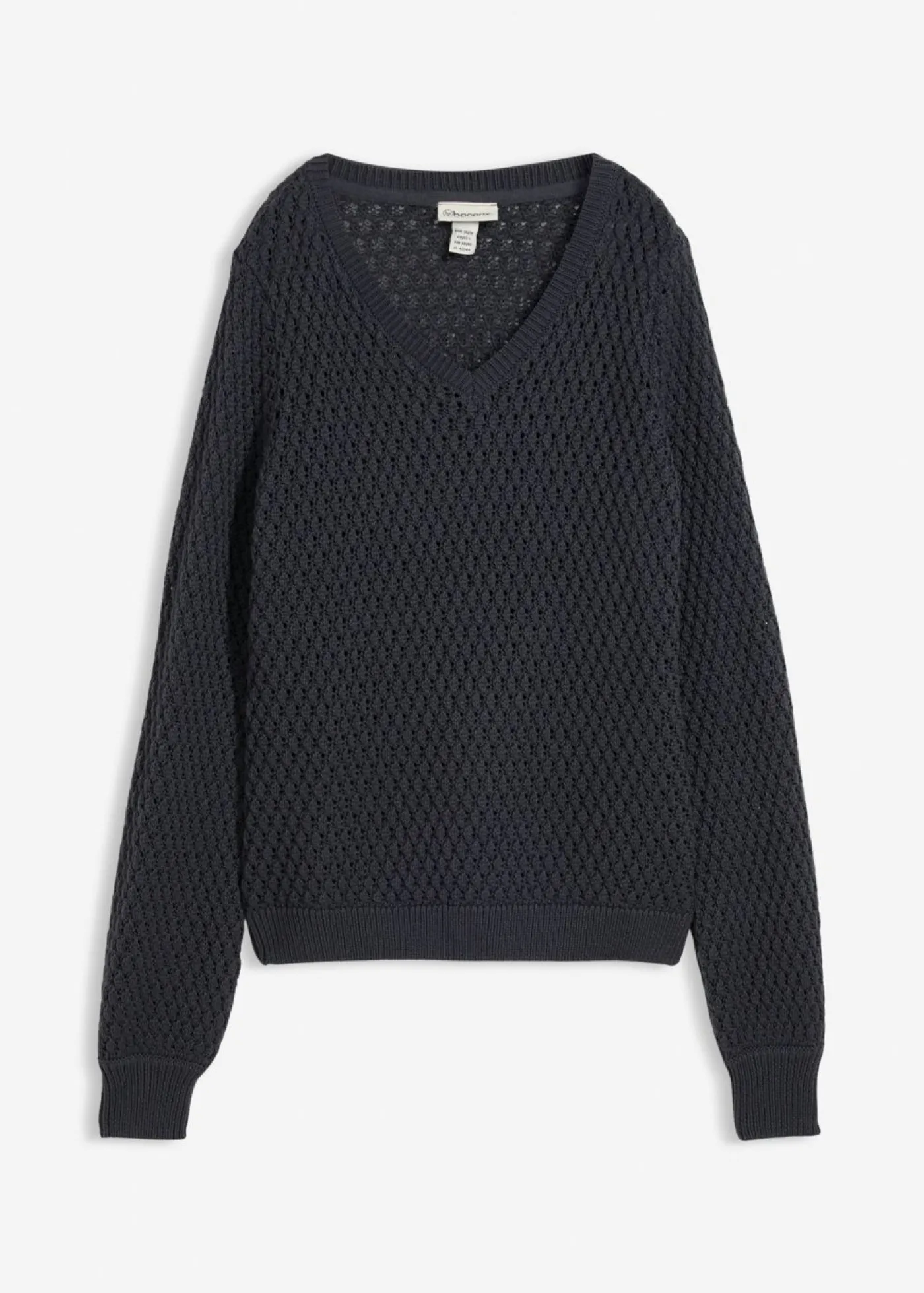 bonprix bonprix Jersey de mezcla de algodón Azul oscuro Hot