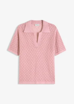 bonprix bonprix Jersey de punto ajour orquídea ahumado