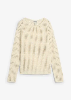 bonprix bonprix Jersey de punto ajour Crudo Outlet