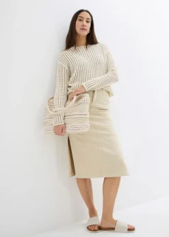 bonprix bonprix Jersey de punto ajour Crudo Outlet