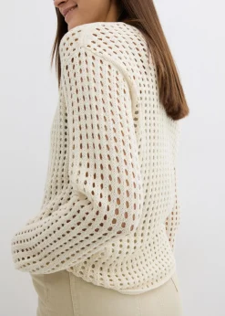 bonprix bonprix Jersey de punto ajour Crudo Outlet