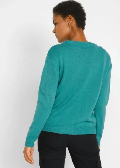 bonprix bonprix Jersey de punto con cuello redondo turquesa Best