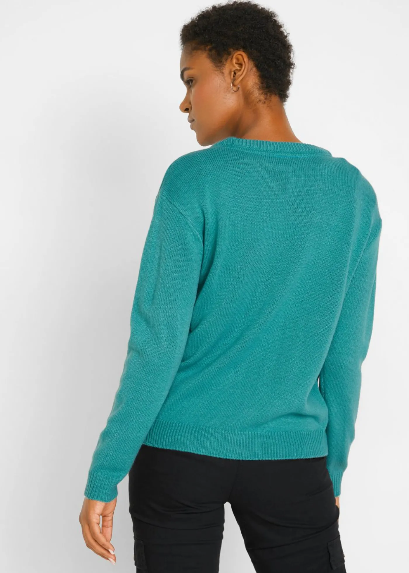 bonprix bonprix Jersey de punto con cuello redondo turquesa Best