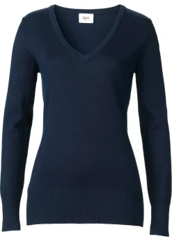 bonprix bonprix Jersey de punto fino Azul marino Clearance