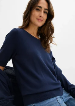 bonprix bonprix Jersey de punto fino Azul marino Best