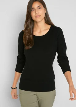 bonprix bonprix Jersey de punto fino Negro Discount