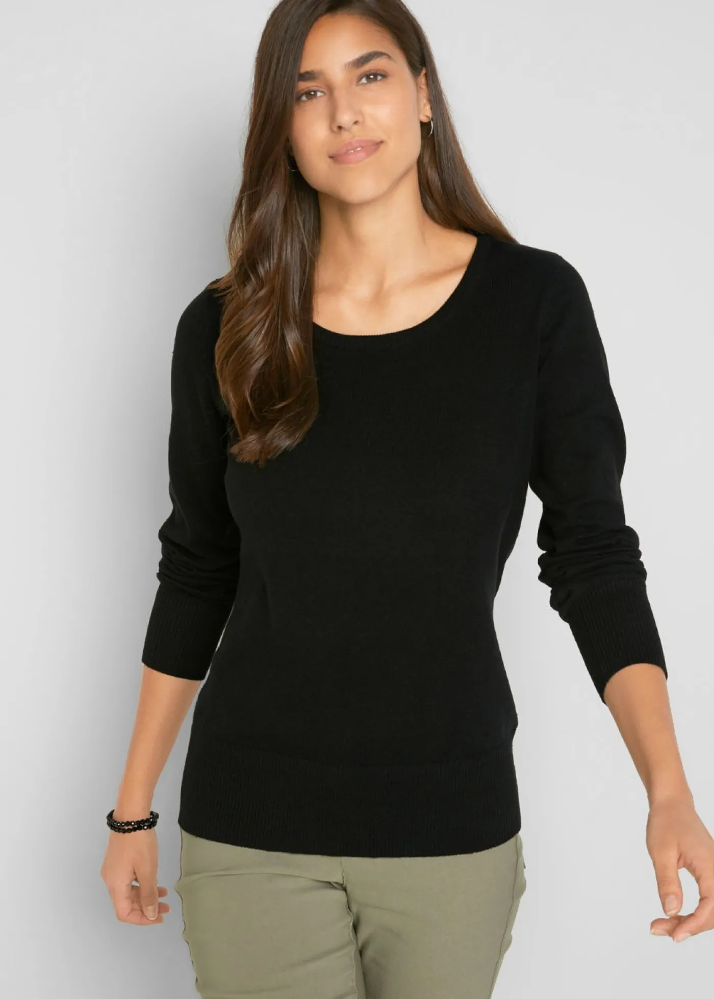 bonprix bonprix Jersey de punto fino Negro Discount