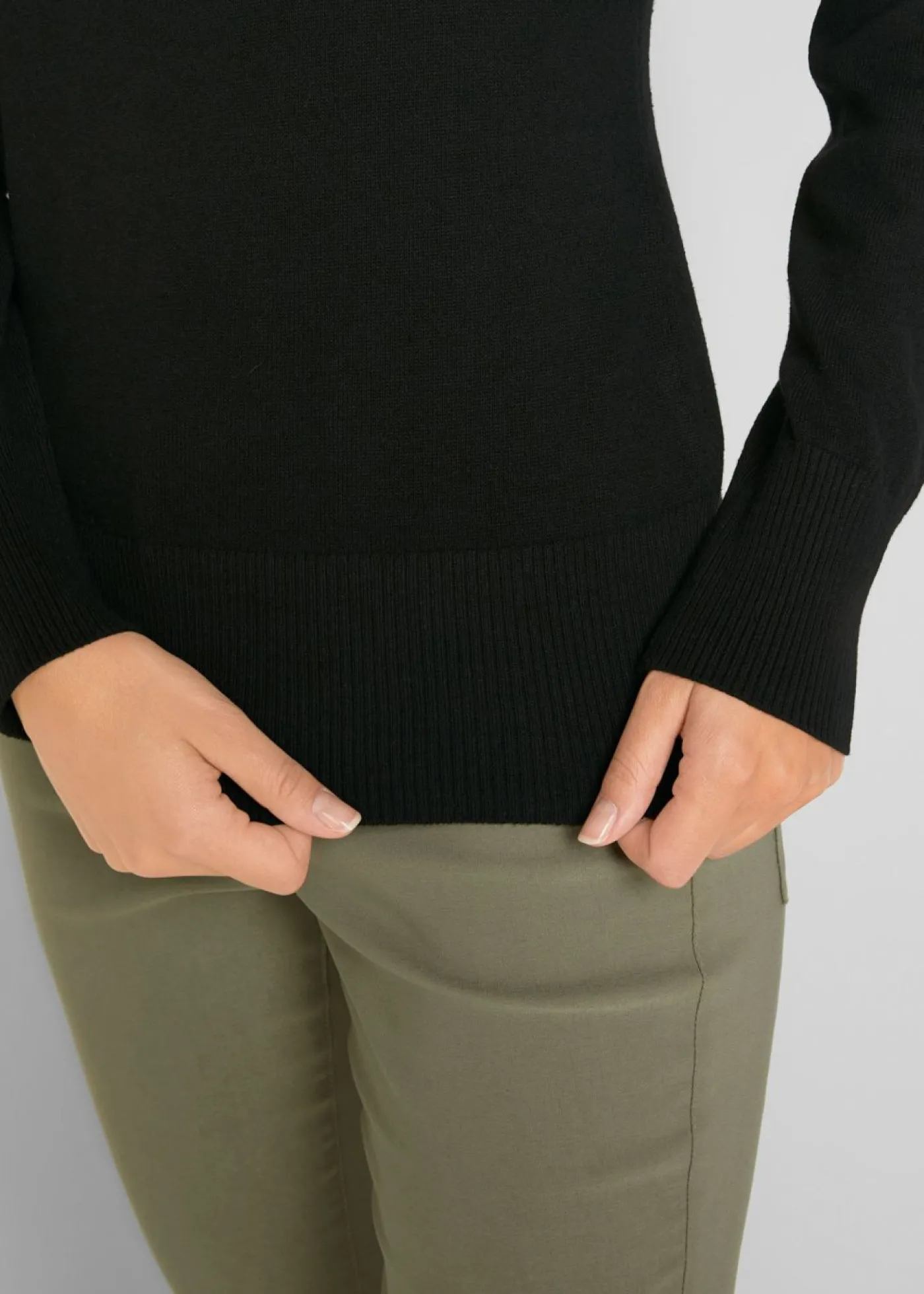 bonprix bonprix Jersey de punto fino Negro Discount
