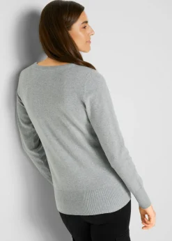 bonprix bonprix Jersey de punto fino Gris Discount