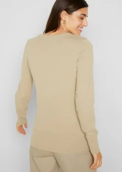 bonprix bonprix Jersey de punto fino Beige Outlet