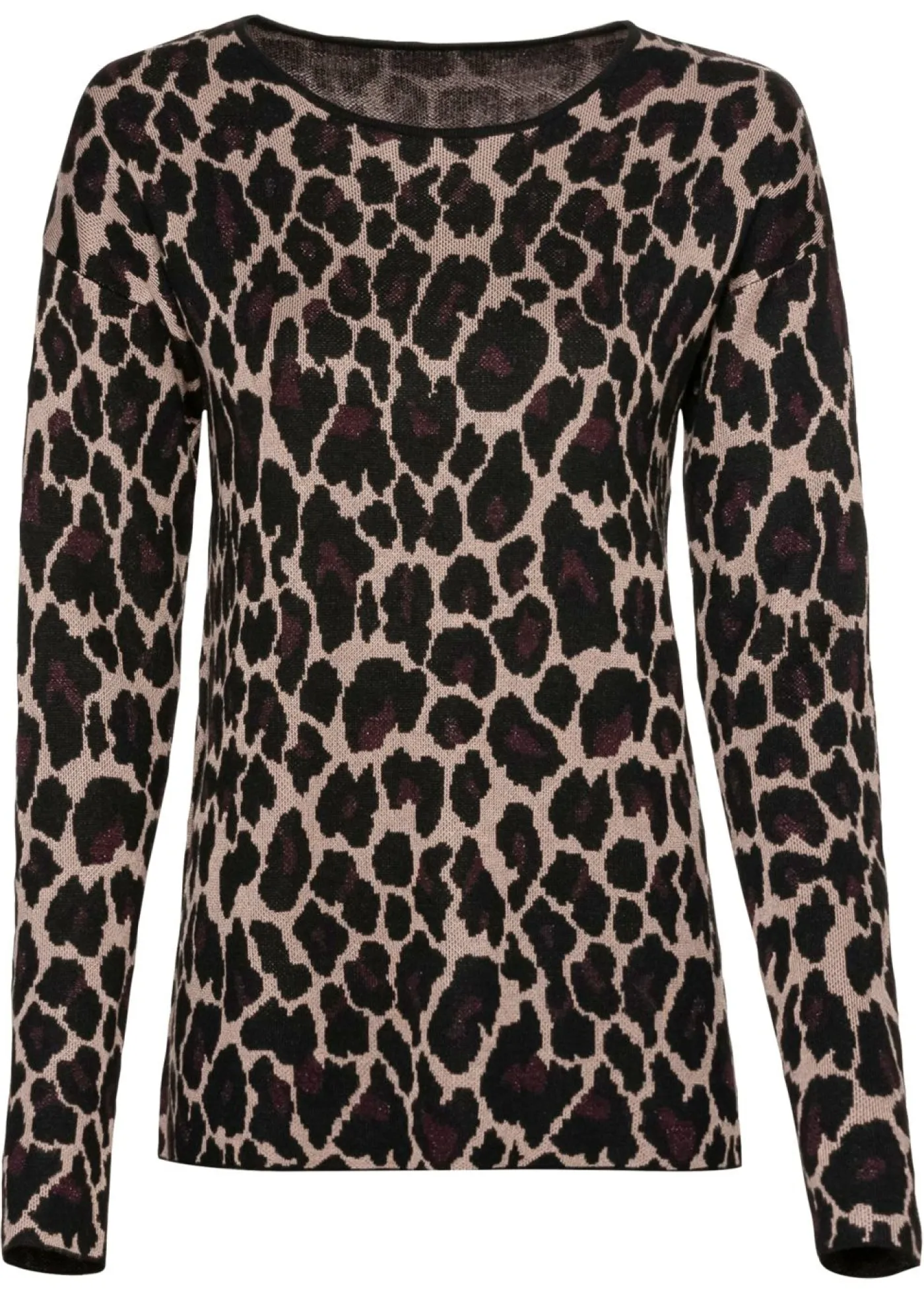 bonprix bonprix Jersey de punto fino estampado leo beige Outlet