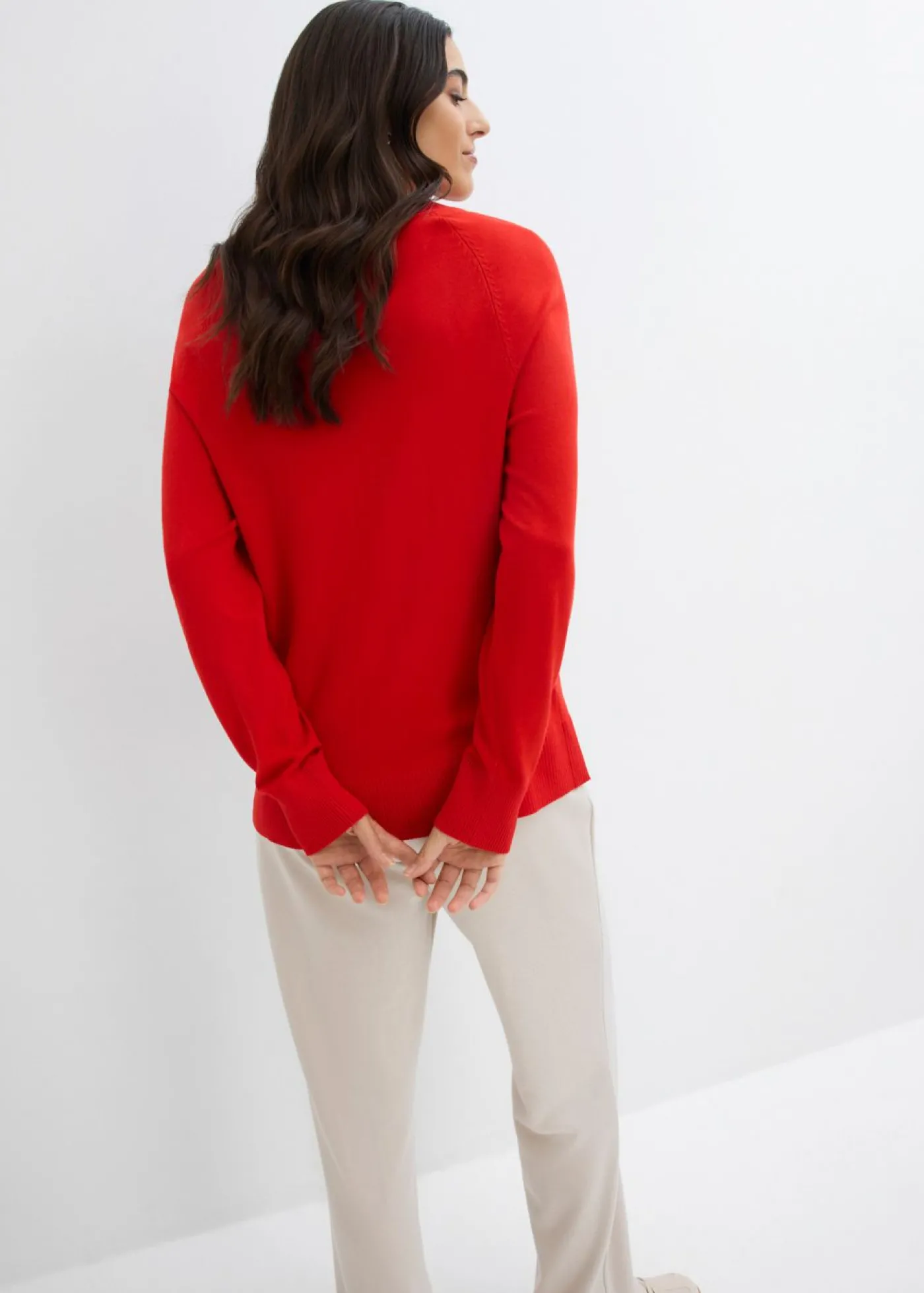 bonprix bonprix Jersey de punto fino fresa New