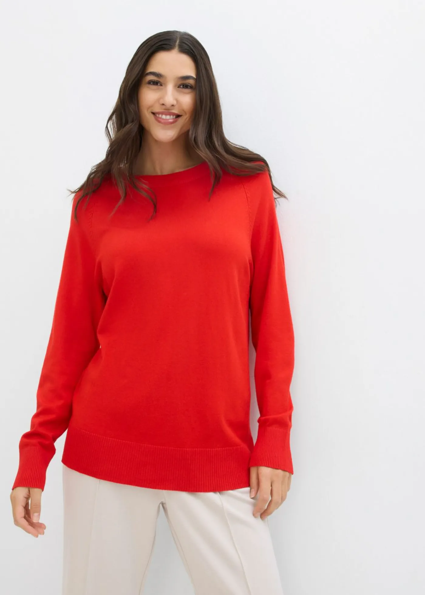 bonprix bonprix Jersey de punto fino fresa New