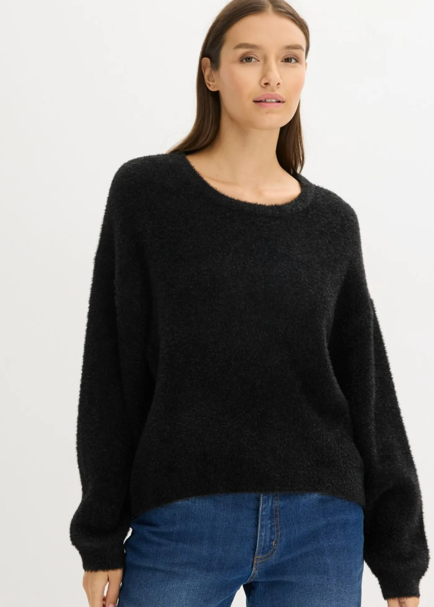 bonprix bonprix Jersey de punto fino Negro Sale