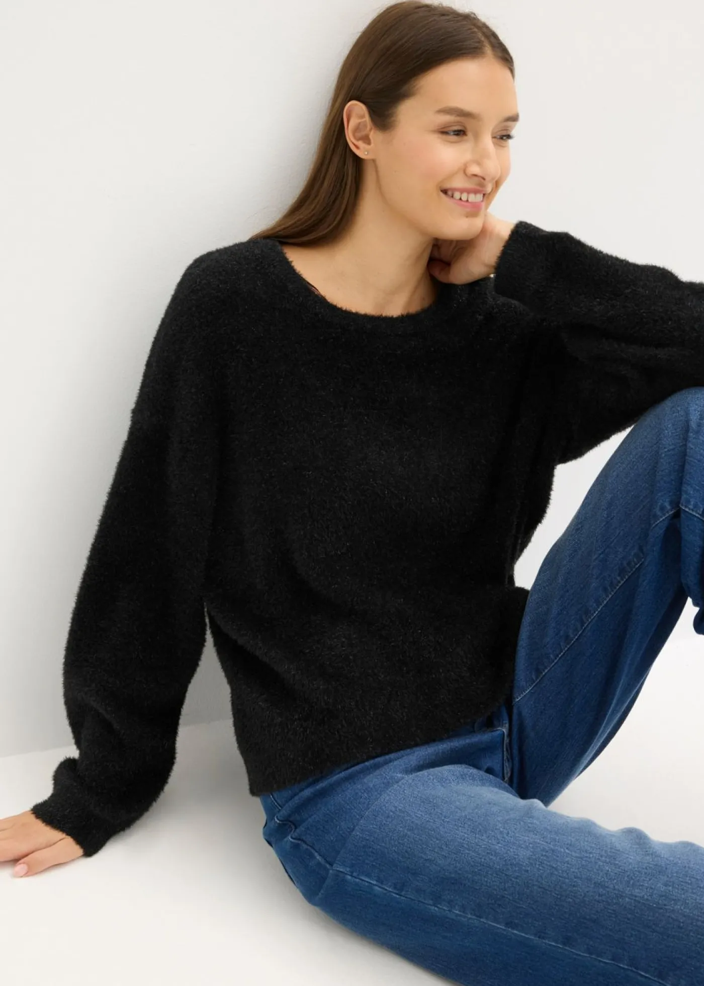 bonprix bonprix Jersey de punto fino Negro Sale