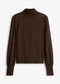 bonprix bonprix Jersey de punto fino marrón oscuro moteado Discount