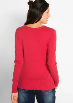 bonprix bonprix Jersey de punto fino Rojo Online