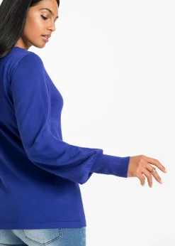 bonprix bonprix Jersey de punto fino con viscosa sostenible Azul zafiro Hot