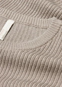 bonprix bonprix Jersey de punto fino de mezcla de viscosa suave plata/piedra natural Hot